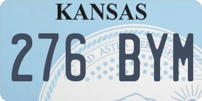 KS license plate 276BYM