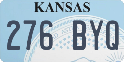 KS license plate 276BYQ