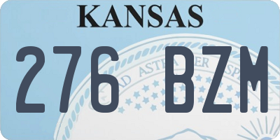 KS license plate 276BZM