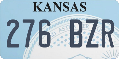 KS license plate 276BZR
