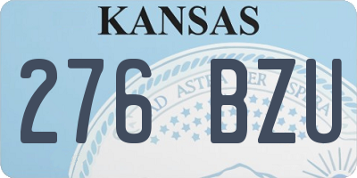 KS license plate 276BZU