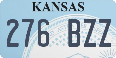 KS license plate 276BZZ