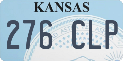 KS license plate 276CLP