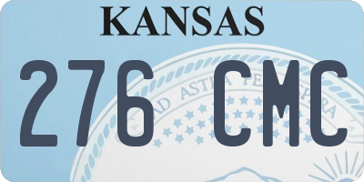 KS license plate 276CMC