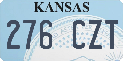 KS license plate 276CZT