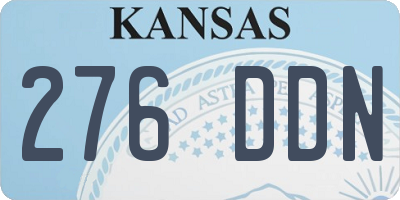 KS license plate 276DDN
