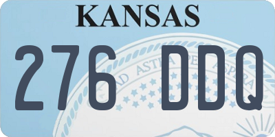 KS license plate 276DDQ