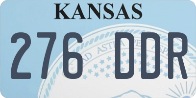 KS license plate 276DDR