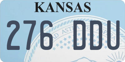 KS license plate 276DDU