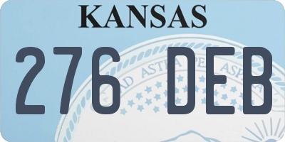 KS license plate 276DEB