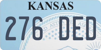 KS license plate 276DED