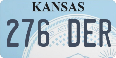 KS license plate 276DER