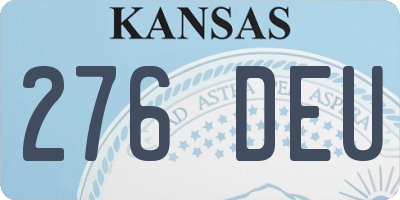 KS license plate 276DEU