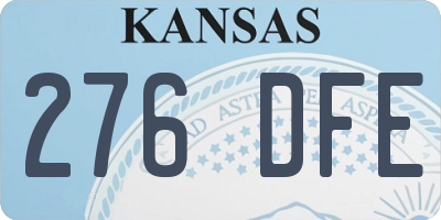 KS license plate 276DFE