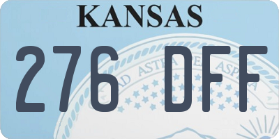 KS license plate 276DFF