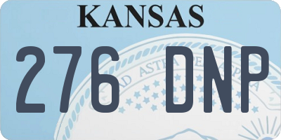 KS license plate 276DNP