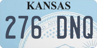 KS license plate 276DNQ
