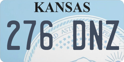 KS license plate 276DNZ