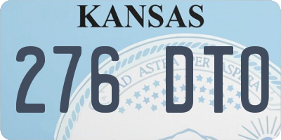 KS license plate 276DTO