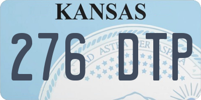 KS license plate 276DTP