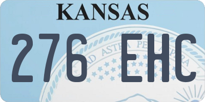 KS license plate 276EHC
