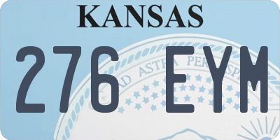 KS license plate 276EYM