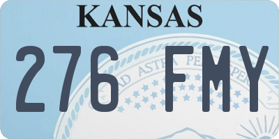 KS license plate 276FMY