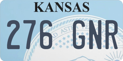 KS license plate 276GNR
