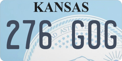 KS license plate 276GOG