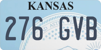 KS license plate 276GVB