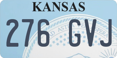 KS license plate 276GVJ