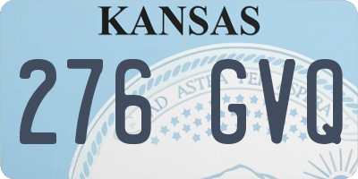 KS license plate 276GVQ