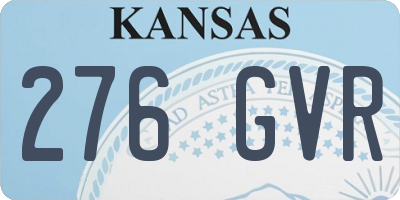 KS license plate 276GVR