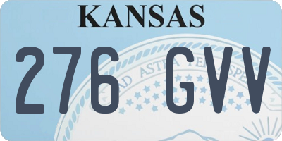 KS license plate 276GVV