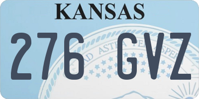 KS license plate 276GVZ
