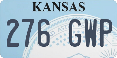KS license plate 276GWP