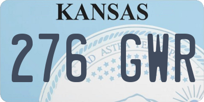 KS license plate 276GWR