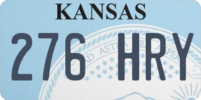 KS license plate 276HRY