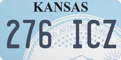 KS license plate 276ICZ