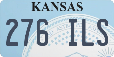 KS license plate 276ILS