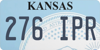 KS license plate 276IPR