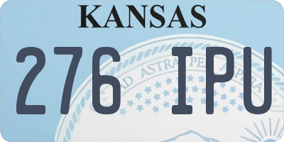 KS license plate 276IPU