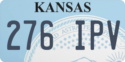 KS license plate 276IPV