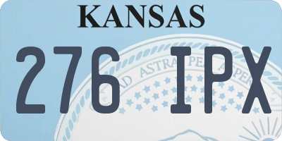 KS license plate 276IPX
