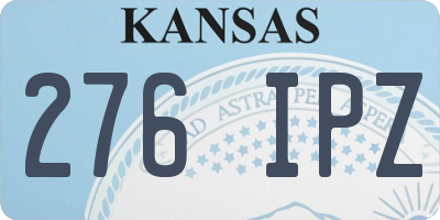 KS license plate 276IPZ