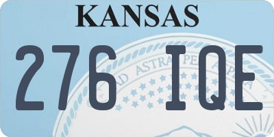 KS license plate 276IQE