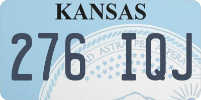 KS license plate 276IQJ