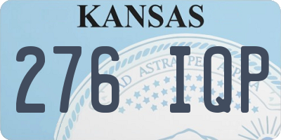 KS license plate 276IQP