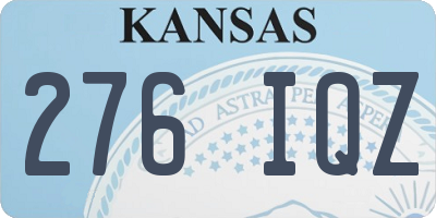 KS license plate 276IQZ