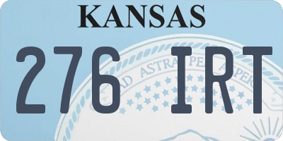 KS license plate 276IRT